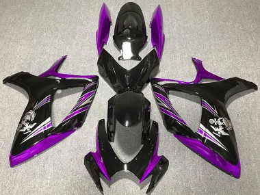 Billige Lila Glänzendes Schwarz 2006-2007 Suzuki GSXR 600 / GSXR 750 Motorrad Verkleidung
