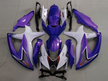 Billige Weiß Lila Schwarz 2008-2010 Suzuki GSXR 600 / GSXR 750 Motorrad Verkleidung