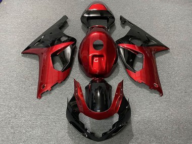 Billige Rot Glänzendes Schwarz 2001-2003 Suzuki GSXR 600 / GSXR 750 Motorrad Verkleidung