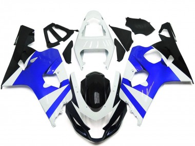 Billige Weiß Blau Glänzendes Schwarz 2004-2005 Suzuki GSXR 600 / GSXR 750 Motorrad Verkleidung Kit