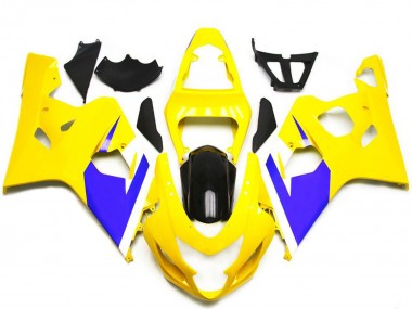 Billige Gelb Blau Weiß Glänzendes Schwarz 2004-2005 Suzuki GSXR 600 / GSXR 750 Motorrad Verkleidung