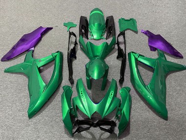 Billige Grün Lila 2008-2010 Suzuki GSXR 600 / GSXR 750 Motorrad Verkleidung