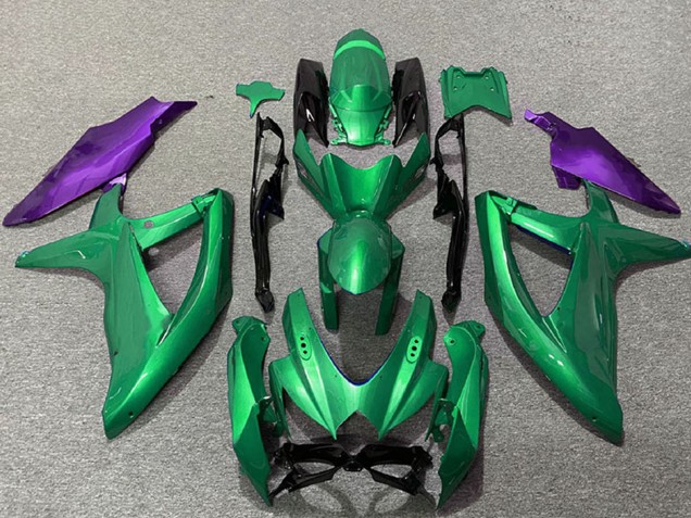 Billige Grün Lila 2008-2010 Suzuki GSXR 600 / GSXR 750 Motorrad Verkleidung