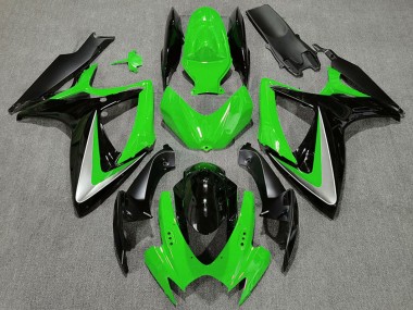 Billige Grün Silber Glänzendes Schwarz OEM Stil 2006-2007 Suzuki GSXR 600 / GSXR 750 Motorrad Verkleidung
