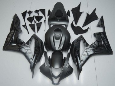 Billige Honda CBR600RR Motorrad Verkleidung 2007-2008 - Matt Schwarz Graffiti