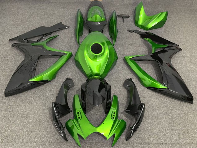 Billige Grün Schwarz 2006-2007 Suzuki GSXR 600 / GSXR 750 Motorrad Verkleidung