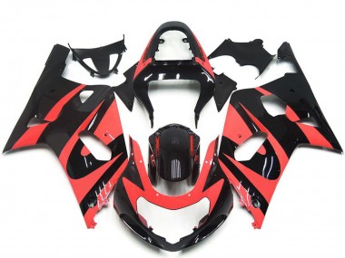 Billige Hellrot Glänzendes Schwarz OEM Stil 2001-2003 Suzuki GSXR 600 / GSXR 750 Motorrad Verkleidung