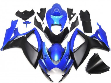 Billige Blau Matt Schwarz Maßgeschneidert OEM Stil 2006-2007 Suzuki GSXR 600 / GSXR 750 Motorrad Verkleidung