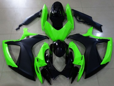 Billige Grün Glänzendes Schwarz Matt Schwarz 2006-2007 Suzuki GSXR 600 / GSXR 750 Motorrad Verkleidung