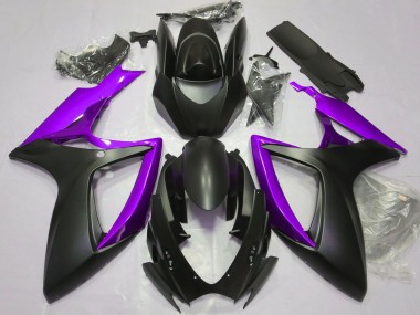 Billige Matt Schwarz Lila 2006-2007 Suzuki GSXR 600 / GSXR 750 Motorrad Verkleidung