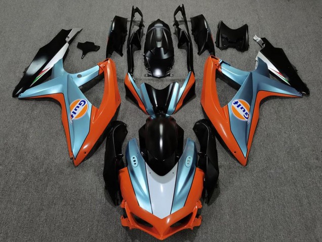 Billige Orange Blau Schwarz Gulf 2008-2010 Suzuki GSXR 600 / GSXR 750 Motorrad Verkleidung