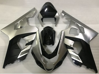 Billige Silber Schwarz 2004-2005 Suzuki GSXR 600 / GSXR 750 Motorrad Verkleidung