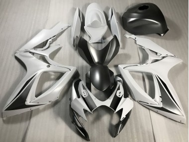 Billige Weiß Grau Matt Schwarz 2006-2007 Suzuki GSXR 600 / GSXR 750 Motorrad Verkleidung
