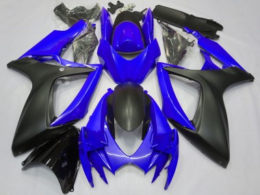 Billige Blau Matt Schwarz 2006-2007 Suzuki GSXR 600 / GSXR 750 Motorrad Verkleidung