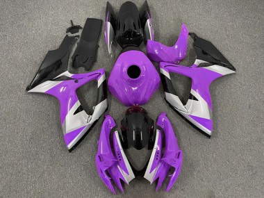 Billige Lila Silber Glänzendes Schwarz 2006-2007 Suzuki GSXR 600 / GSXR 750 Motorrad Verkleidung