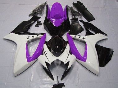 Billige Lila Weiß Glänzendes Schwarz Stern 2006-2007 Suzuki GSXR 600 / GSXR 750 Motorrad Verkleidung