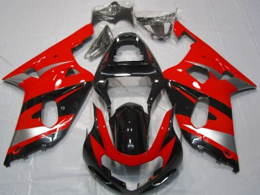 Billige Rot Silber Glänzendes Schwarz OEM Stil 2001-2003 Suzuki GSXR 600 / GSXR 750 Motorrad Verkleidung