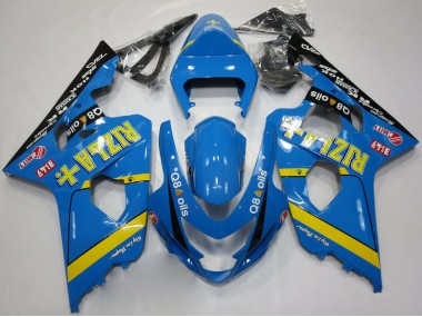 Billige Blau Gold Schwarz Rizla 2004-2005 Suzuki GSXR 600 / GSXR 750 Motorrad Verkleidung