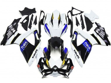 Billige Weiß Blau Gelb Schwarz Viru 2008-2010 Suzuki GSXR 600 / GSXR 750 Motorrad Verkleidung