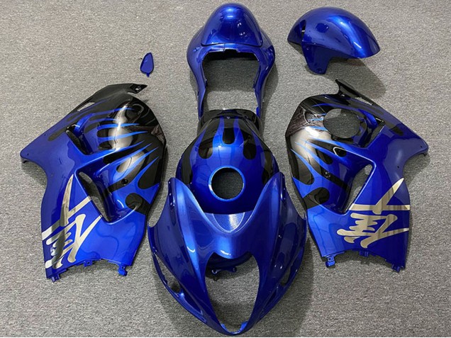 Billige Dunkel Blau und Schwarz 1996-2007 Suzuki GSXR 1300 Motorrad Verkleidung