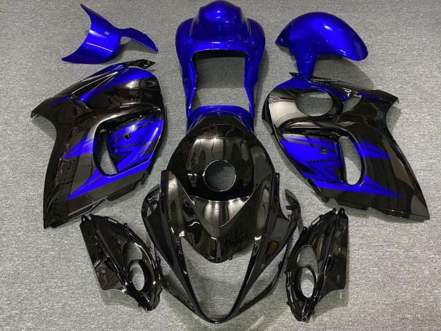Billige Glänzendes Schwarz und Dunkel Blau 2008-2020 Suzuki GSXR 1300 Motorrad Verkleidung