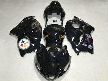 Billige Glänzendes Schwarz Team Logo 1996-2007 Suzuki GSXR 1300 Motorrad Verkleidung