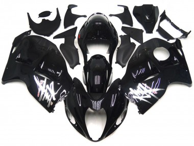 Billige Glänzendes Schwarz mit Silber Aufkleber 1996-2007 Suzuki GSXR 1300 Motorrad Verkleidung