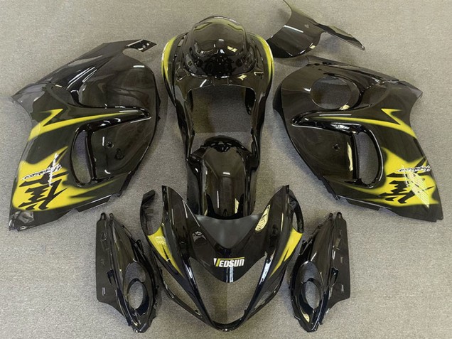 Billige Glänzendes Schwarz Gelb 2008-2020 Suzuki GSXR 1300 Motorrad Verkleidung