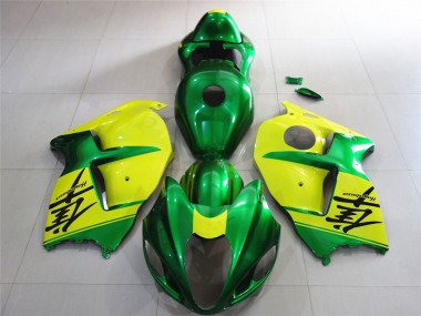 Billige Grün und Gelb 1996-2007 Suzuki GSXR 1300 Motorrad Verkleidung
