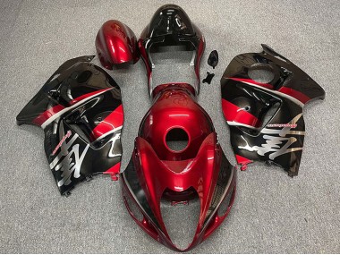 Billige Kastanienbraun Rot Schwarz Stil 1996-2007 Suzuki GSXR 1300 Motorrad Verkleidung