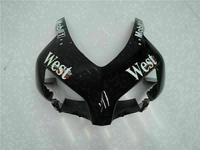 Billige Honda CBR1000RR Motorrad Verkleidung 2004-2005 - Glanzendes Schwarz Weiss West Mobil Michelin