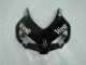Billige Honda CBR1000RR Motorrad Verkleidung 2004-2005 - Glanzendes Schwarz Weiss West Mobil Michelin