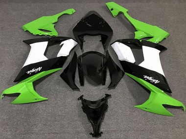 Billige Grün Weiß Schwarz 2008-2010 Kawasaki ZX10R Motorrad Verkleidung