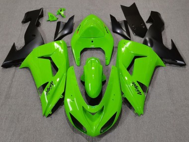 Billige Grün Matt Schwarz 2006-2007 Kawasaki ZX10R Motorrad Verkleidung