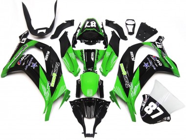 Billige Grün Glänzendes Schwarz Team Grün Stern 87 2016-2020 Kawasaki ZX10R Motorrad Verkleidung