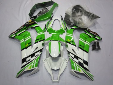 Billige Weiß Grün Gelb Schwarz Maxxis Dunlop 2011-2015 Kawasaki ZX10R Motorrad Verkleidung