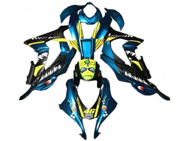 Billige Hellblau Gelb Hai 2016-2020 Kawasaki ZX10R Abs Motorrad Verkleidungen
