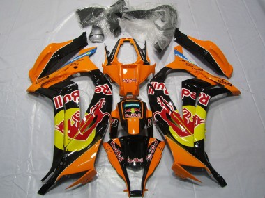 Billige Orange Gelb Glänzendes Schwarz Red Bull 2011-2015 Kawasaki ZX10R Motorrad Verkleidung