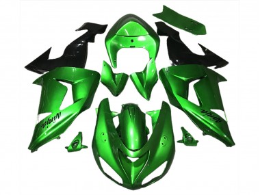 Billige Grün Glänzendes Schwarz 2006-2007 Kawasaki ZX10R Motorrad Verkleidung