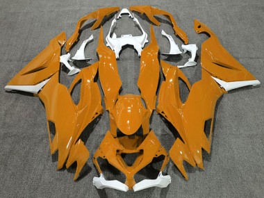 Billige Weiß Orange 2019-2022 Kawasaki ZX6R Motorrad Verkleidung