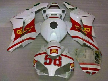 Billige Honda CBR1000RR Motorrad Verkleidung 2004-2005 - Weiss Rot Gelb San Carlo 58