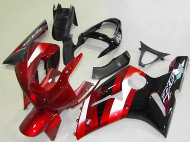 Billige Rot Weiß Glänzendes Schwarz 2003-2004 Kawasaki ZX6R Motorrad Verkleidung