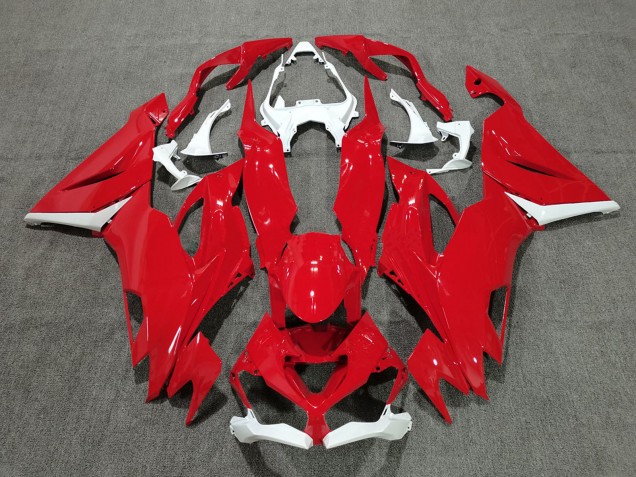 Billige Weiß Rot 2019-2022 Kawasaki ZX6R Motorrad Verkleidung