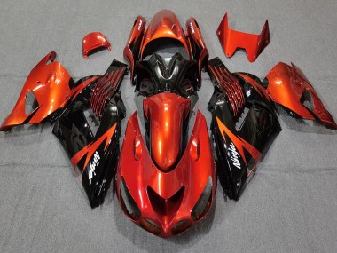 Billige Rot Glänzendes Schwarz 2006-2011 Kawasaki ZX14R Motorrad Verkleidung