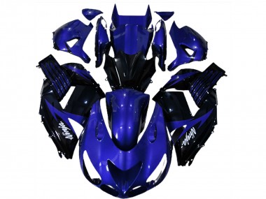 Billige Blau Glänzendes Schwarz Weiß Ninja 2006-2011 Kawasaki ZX14R Motorrad Verkleidung