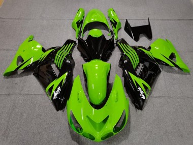 Billige Grün Glänzendes Schwarz Weiß Ninja 2006-2011 Kawasaki ZX14R Motorrad Verkleidung