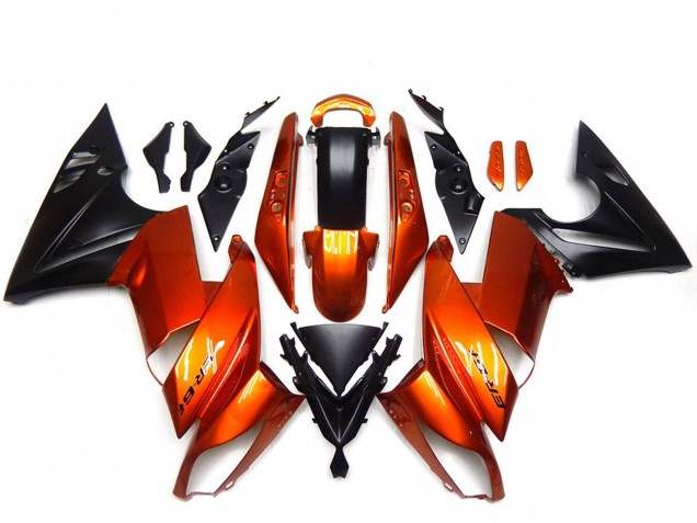 Billige Orange Schwarz 2009-2011 Kawasaki Ninja 650R Motorrad Verkleidung