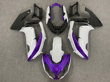 Billige Weiß Lila Matt Schwarz 2009-2011 Kawasaki Ninja 650R Motorrad Verkleidung
