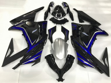 Billige Glänzendes Schwarz Blau 2013-2024 Kawasaki Ninja 300 Motorrad Verkleidung