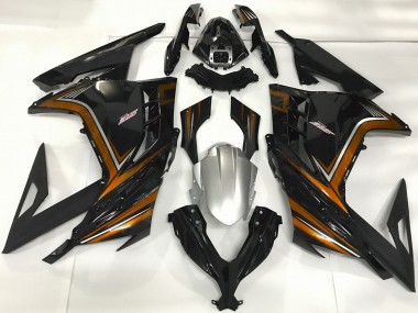 Billige Glänzendes Schwarz Orange 2013-2024 Kawasaki Ninja 300 Motorrad Verkleidung